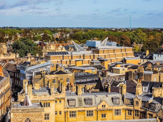 HDR Aerial view of Cambridge