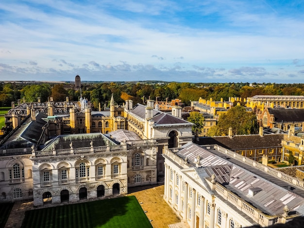 HDR Aerial view of Cambridge