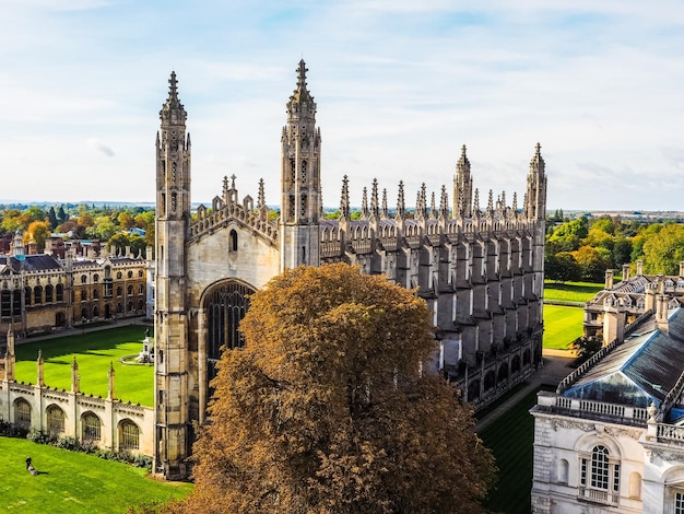 HDR Aerial view of Cambridge