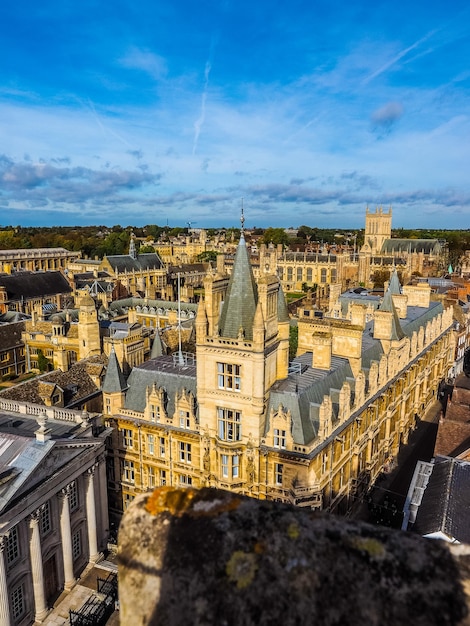 HDR Aerial view of Cambridge