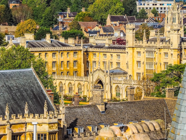 HDR Aerial view of Cambridge