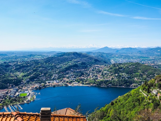 HDR Aerial view of Como