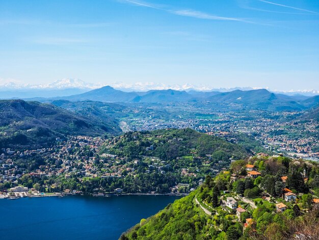 HDR Aerial view of Como