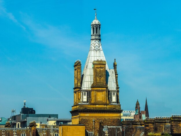 HDR Aerial view of Glasgow