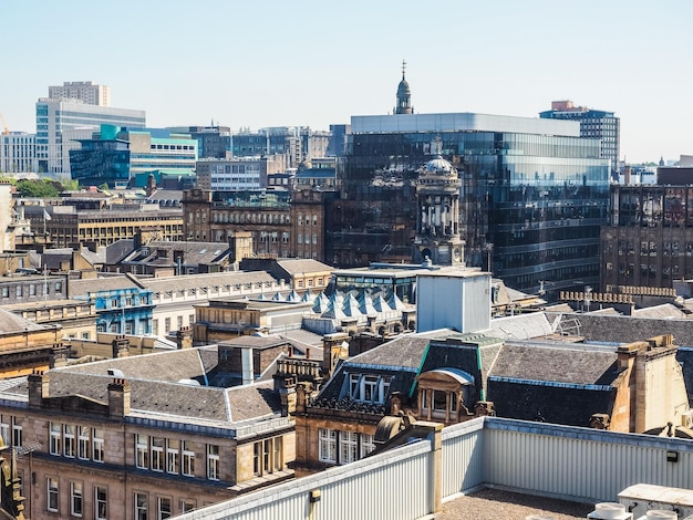 HDR Aerial view of Glasgow