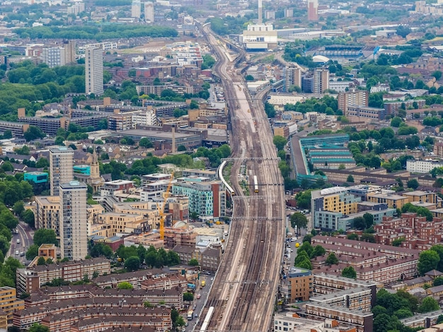 HDR Aerial view of London