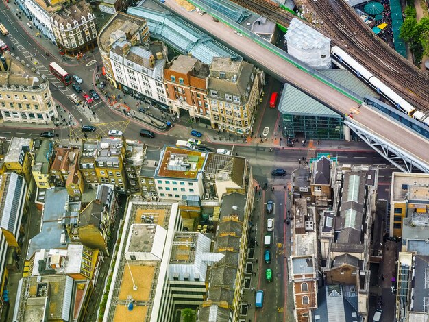 HDR Aerial view of London