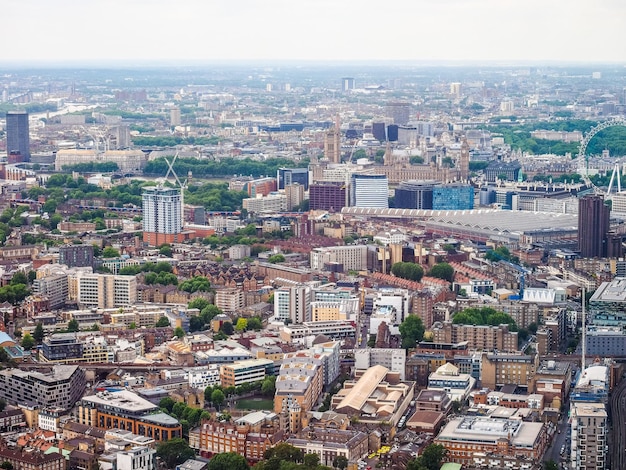 HDR Aerial view of London