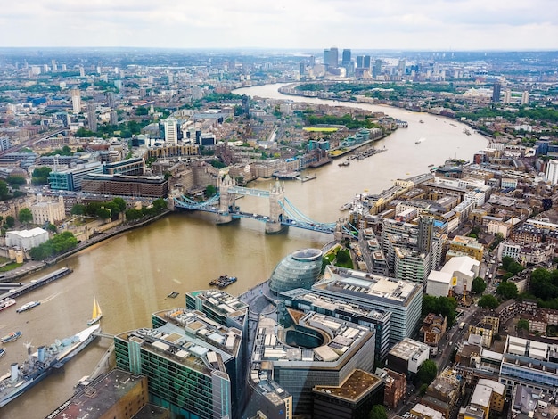 HDR Aerial view of London