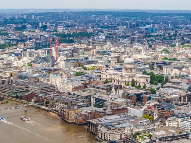 HDR Aerial view of London