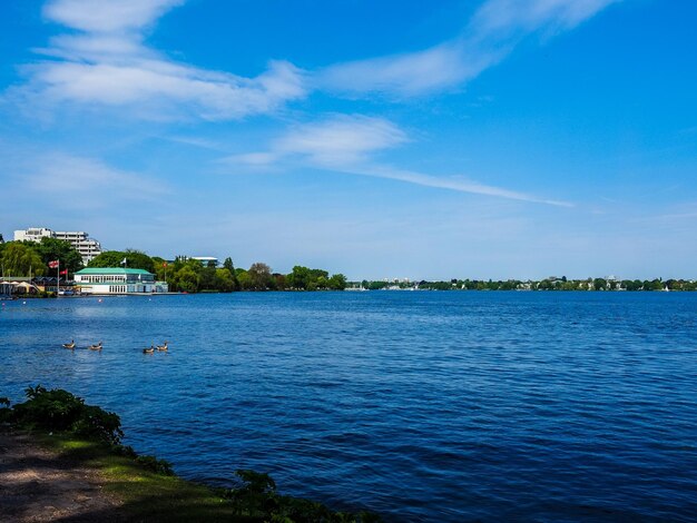 HDR Aussenalster Buitenste Alstermeer in Hamburg