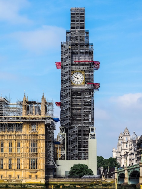 HDR Big Ben-conservatiewerken in Londen