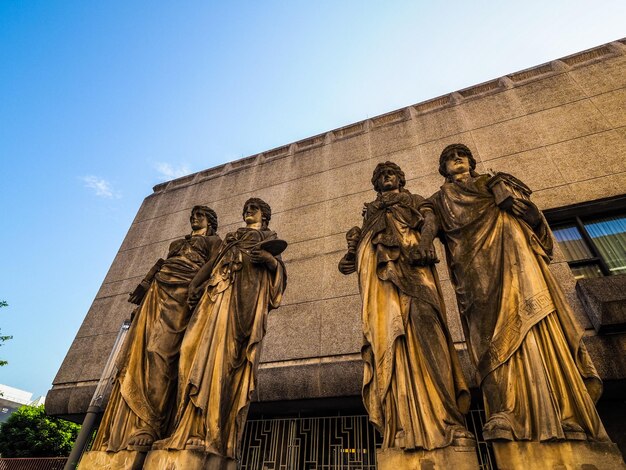 HDR Caryatids at Kunsthalle art gallery in Duesseldorf