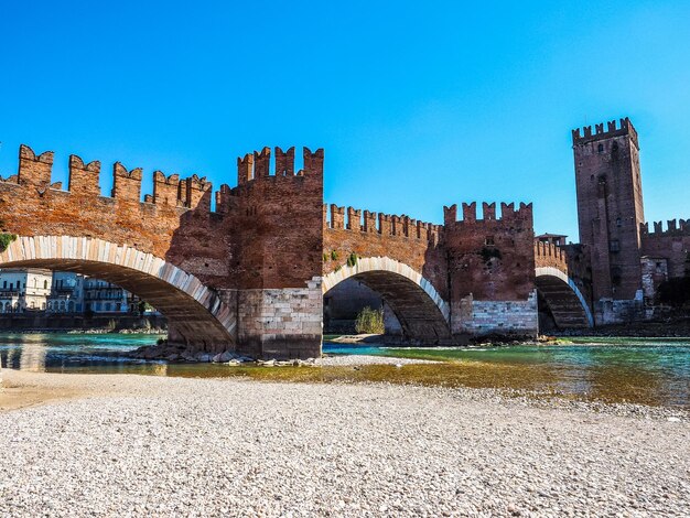 HDR Castelvecchio Bridge aka Scaliger Bridge in Verona