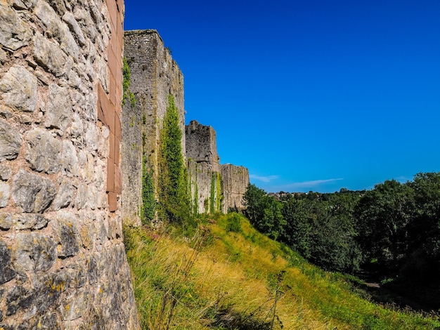 HDR Chepstow Castle-ruïnes in Chepstow