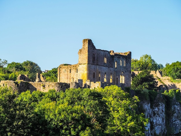 HDR Chepstow Castle-ruïnes in Chepstow