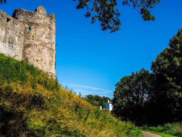 HDR Chepstow Castle ruins in Chepstow