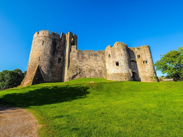 HDR Chepstow Castle ruins in Chepstow