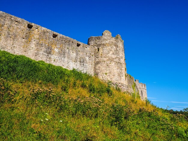 HDR Chepstow Castle ruins in Chepstow