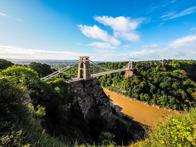 Photo hdr clifton suspension bridge in bristol