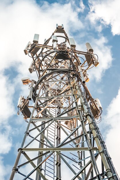 Photo hdr communications tower abstract