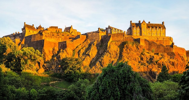 HDR Edinburgh castle in Edinburgh high res