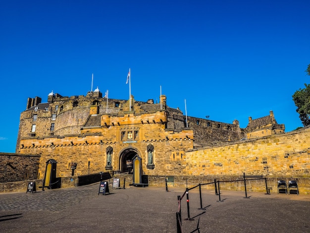 Hdr edinburgh castle in scotland