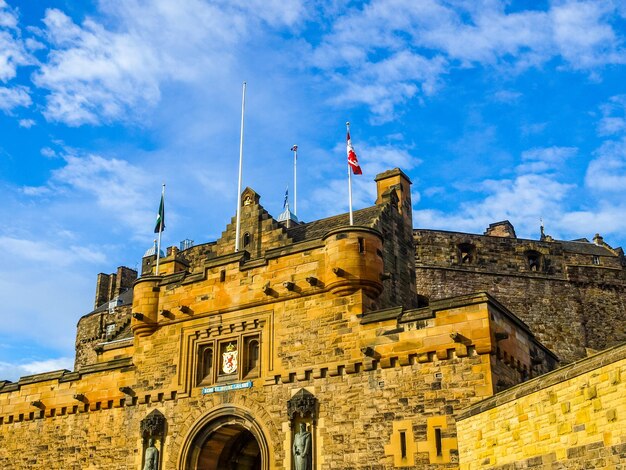 HDR Edinburgh castle in Scotland