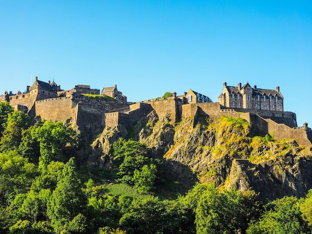 HDR Edinburgh castle in Scotland