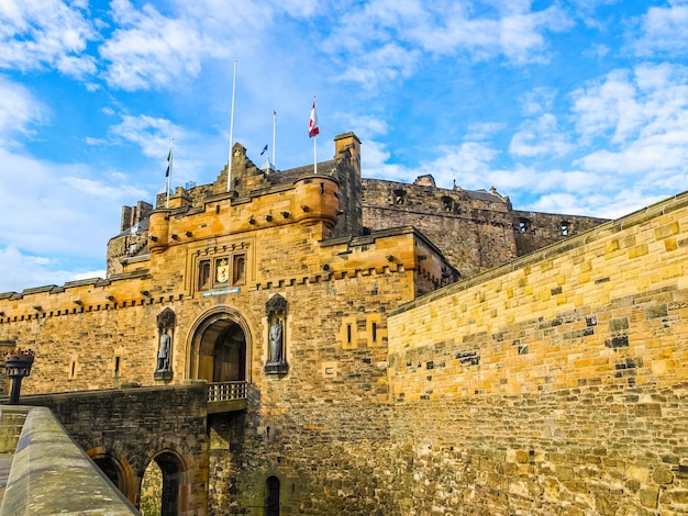 Hdr castello di edimburgo in scozia