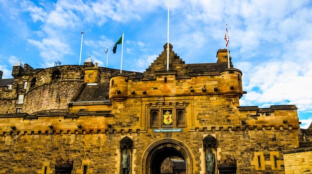 HDR Edinburgh castle in Scotland