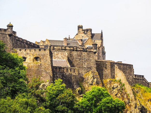 HDR Edinburgh castle in Scotland