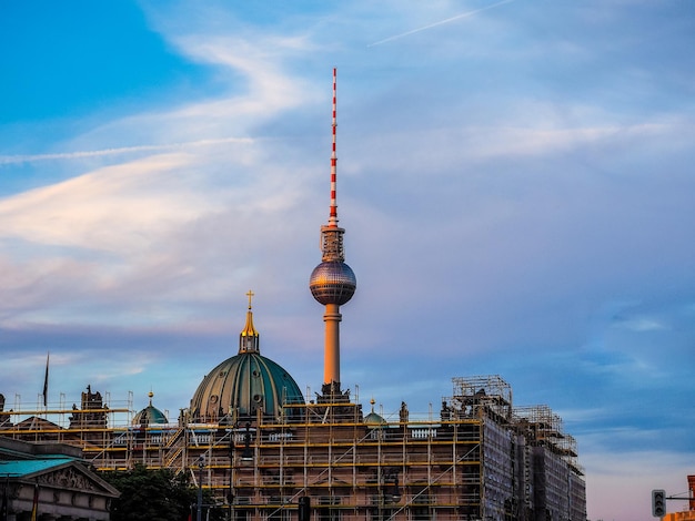 베를린의 HDR Fernsehturm TV 타워