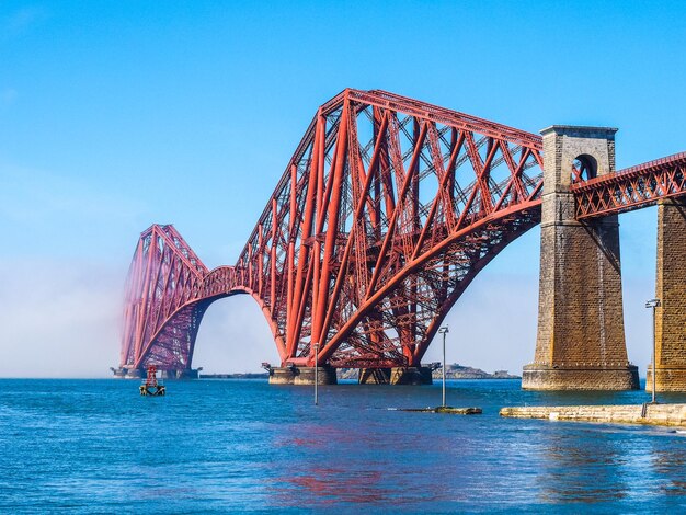 HDR Forth Bridge over Firth of Forth in Edinburgh