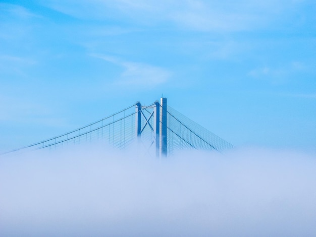 HDR Forth Road Bridge over Firth of Forth in Edinburgh