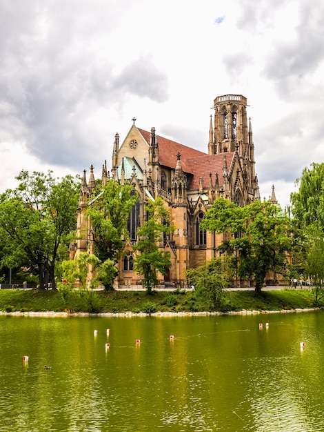 HDR Johanneskirche Kerk Stuttgart