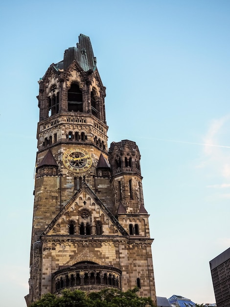 Hdr kaiser-wilhelm-gedächtniskirche in berlijn