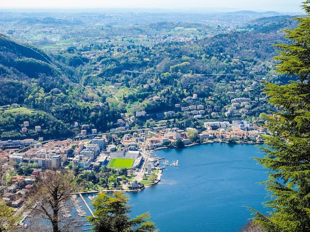 HDR Luchtfoto van Como