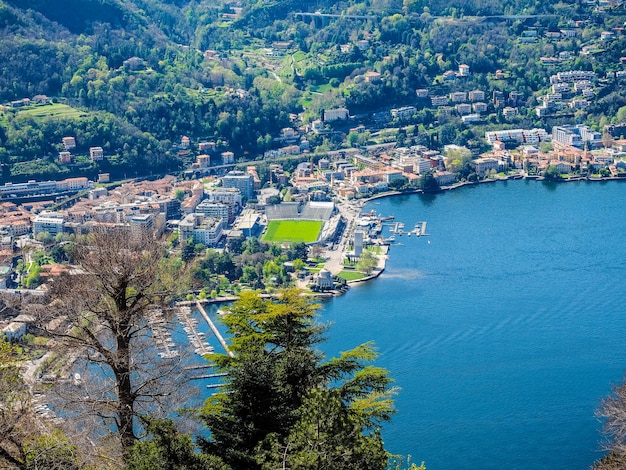 HDR Luchtfoto van Como