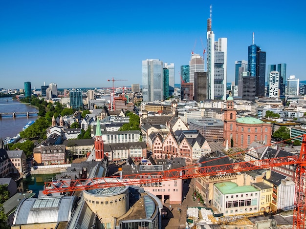 HDR Luchtfoto van Frankfurt