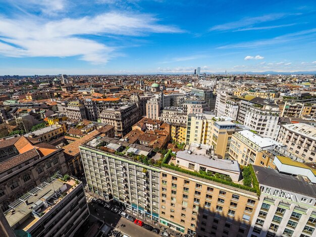 HDR Luchtfoto van Milaan Italië