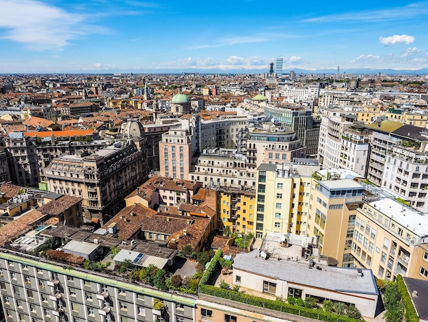 HDR Luchtfoto van Milaan Italië