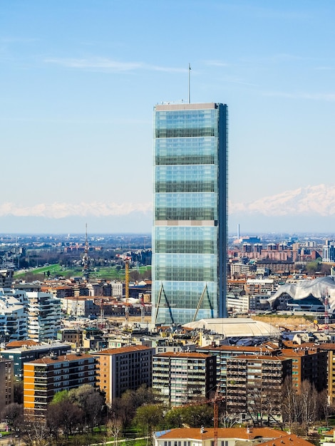 Photo hdr milan aerial view