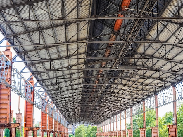 HDR Parco Dora industriële ruïnes in Turijn