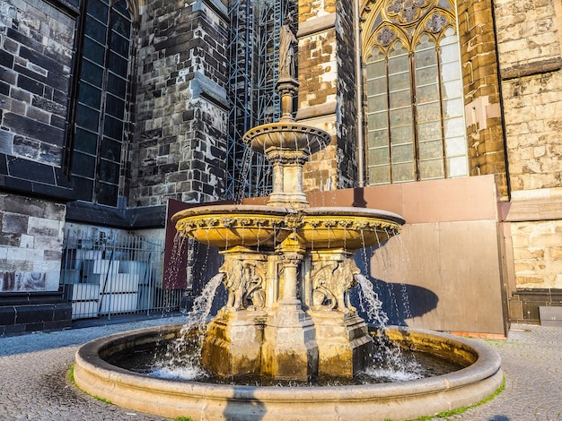 HDR Petrusbrunnen St Peter's fountain in Koeln