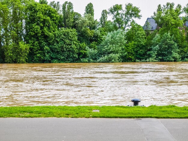 HDR River Main overstroming in Frankfurt am Main