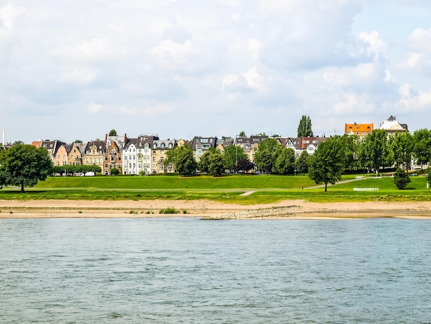 HDR River Rhein in Duesseldorf