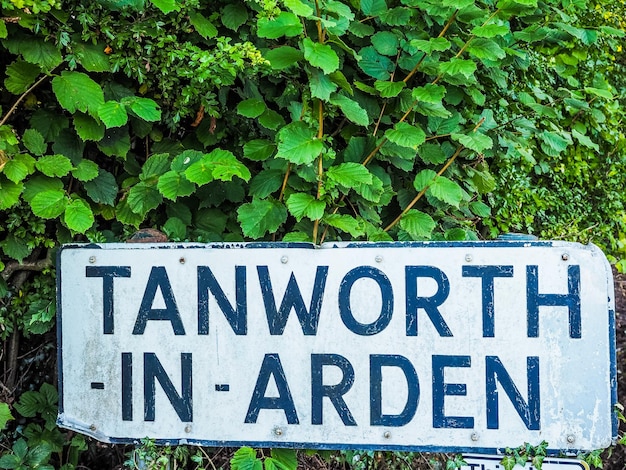 HDR Tanworth in Arden sign