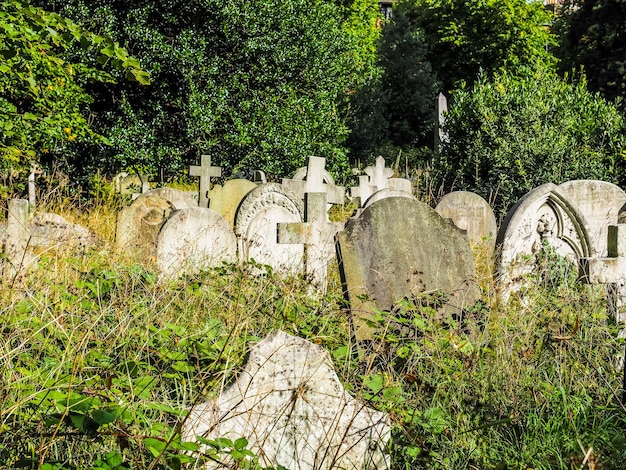 HDR Tombs and crosses at goth cemetery