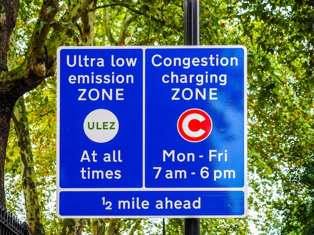 Hdr ulez ultra low emission zone and c congestion charging zone